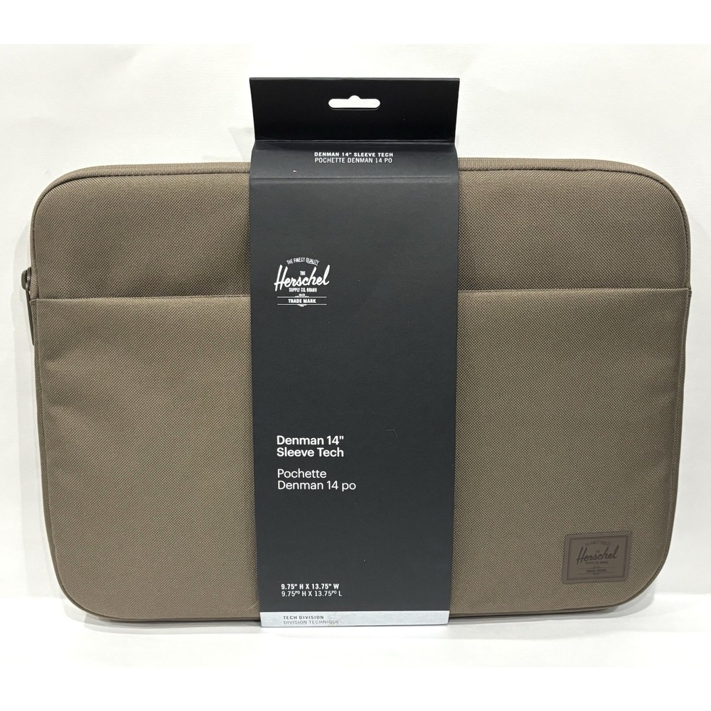 Herschel Denman 14 Inch Laptop Sleeve Tech Case Light Brown NWT